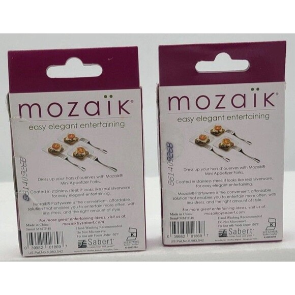Mozaik Mini Tasting Forks Appetizer Forks Heavy Weight Plastic Lot of 2 96 total - Picture 3 of 3